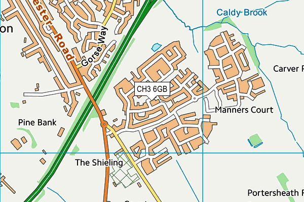 CH3 6GB map - OS VectorMap District (Ordnance Survey)