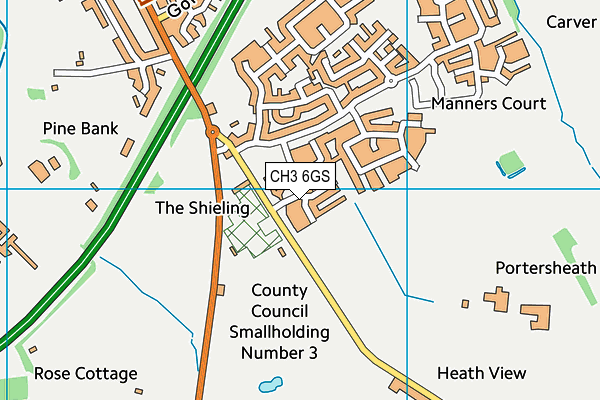 CH3 6GS map - OS VectorMap District (Ordnance Survey)