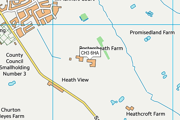 CH3 6HA map - OS VectorMap District (Ordnance Survey)