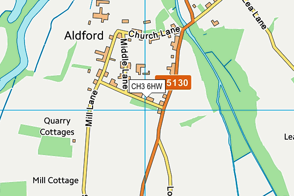 CH3 6HW map - OS VectorMap District (Ordnance Survey)