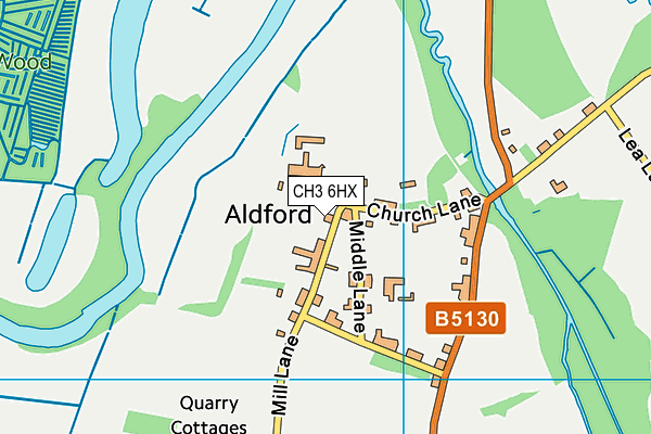 CH3 6HX map - OS VectorMap District (Ordnance Survey)