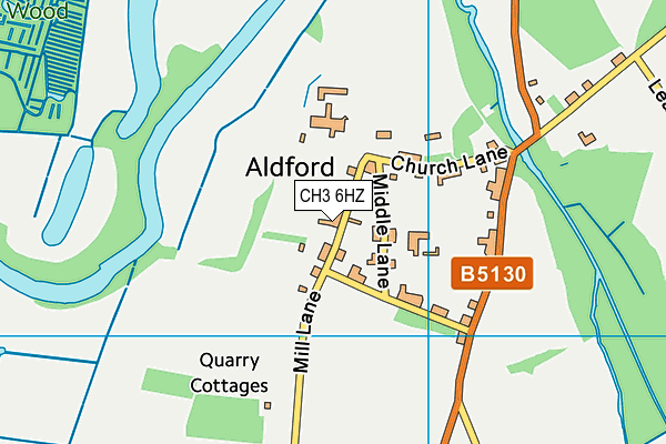 CH3 6HZ map - OS VectorMap District (Ordnance Survey)