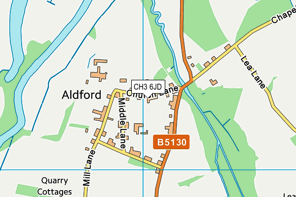 CH3 6JD map - OS VectorMap District (Ordnance Survey)