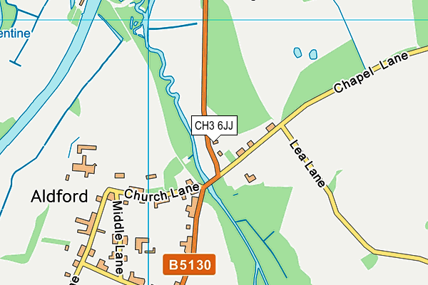 CH3 6JJ map - OS VectorMap District (Ordnance Survey)