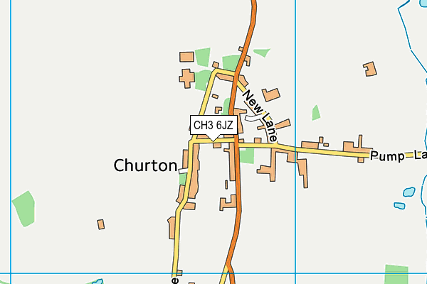 CH3 6JZ map - OS VectorMap District (Ordnance Survey)