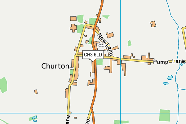 CH3 6LD map - OS VectorMap District (Ordnance Survey)