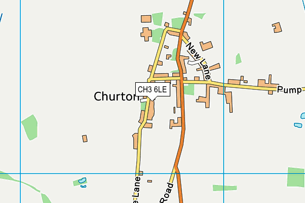 CH3 6LE map - OS VectorMap District (Ordnance Survey)