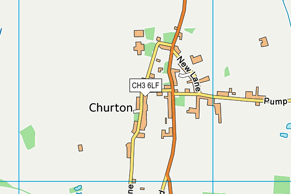 CH3 6LF map - OS VectorMap District (Ordnance Survey)