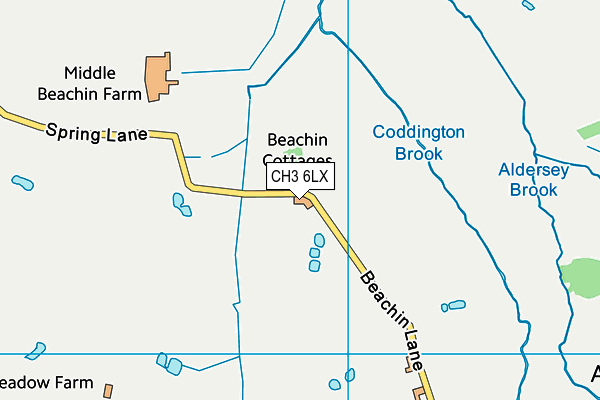 CH3 6LX map - OS VectorMap District (Ordnance Survey)