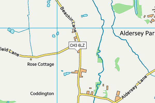 CH3 6LZ map - OS VectorMap District (Ordnance Survey)