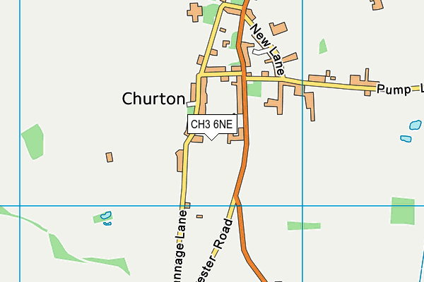 CH3 6NE map - OS VectorMap District (Ordnance Survey)