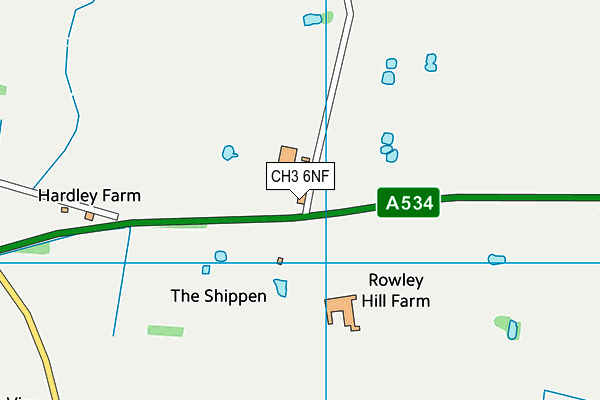 CH3 6NF map - OS VectorMap District (Ordnance Survey)