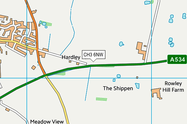 CH3 6NW map - OS VectorMap District (Ordnance Survey)