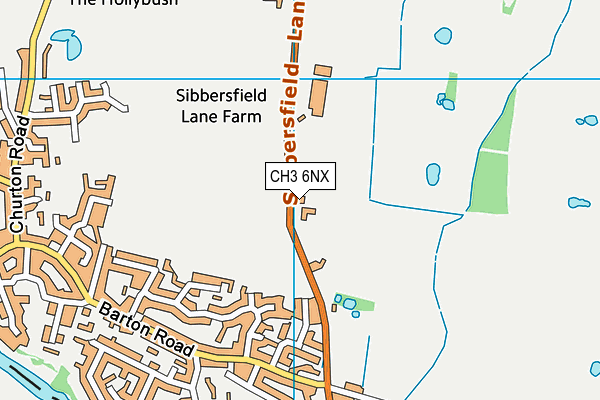 Farndon Community Club map (CH3 6NX) - OS VectorMap District (Ordnance Survey)