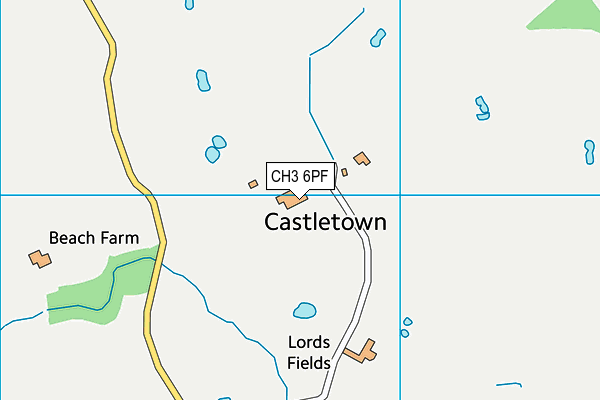 CH3 6PF map - OS VectorMap District (Ordnance Survey)