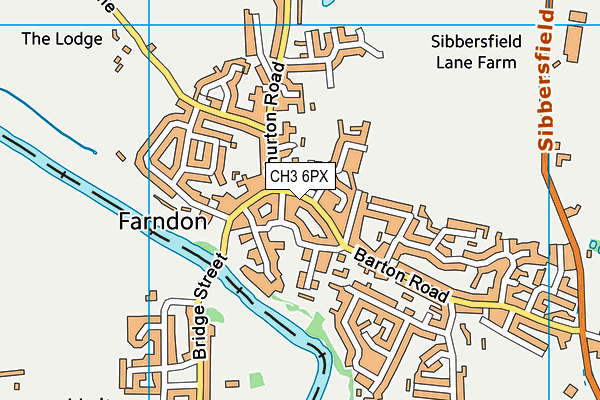 CH3 6PX map - OS VectorMap District (Ordnance Survey)