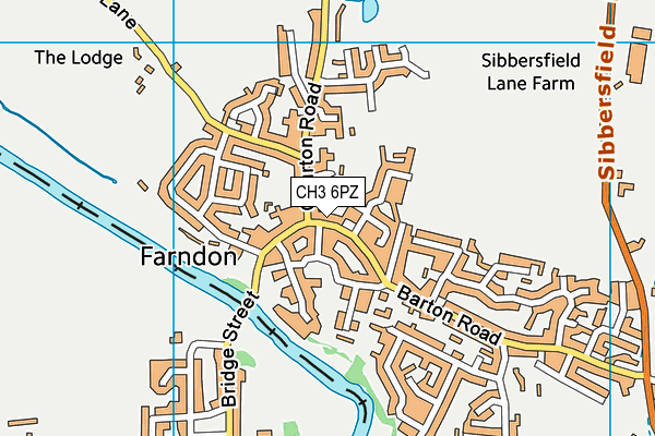 CH3 6PZ map - OS VectorMap District (Ordnance Survey)