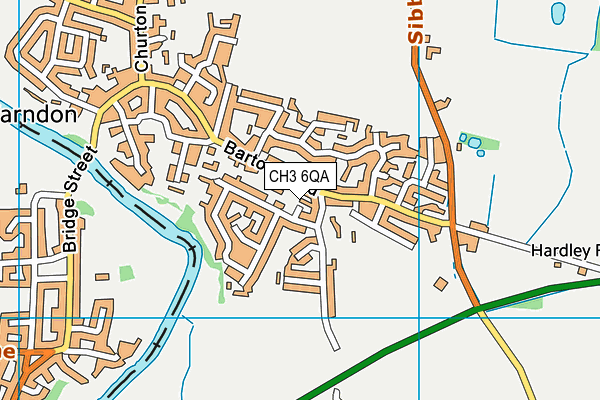 CH3 6QA map - OS VectorMap District (Ordnance Survey)