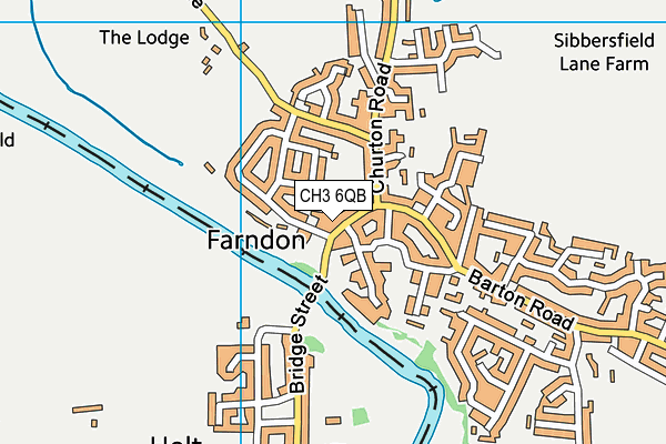 CH3 6QB map - OS VectorMap District (Ordnance Survey)