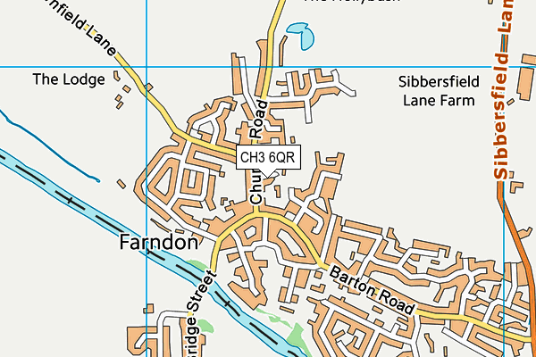 CH3 6QR map - OS VectorMap District (Ordnance Survey)