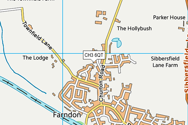 CH3 6QT map - OS VectorMap District (Ordnance Survey)