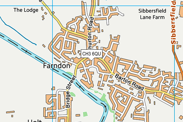 CH3 6QU map - OS VectorMap District (Ordnance Survey)