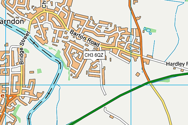 CH3 6QZ map - OS VectorMap District (Ordnance Survey)