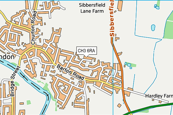 CH3 6RA map - OS VectorMap District (Ordnance Survey)