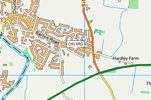 CH3 6RD map - OS VectorMap District (Ordnance Survey)