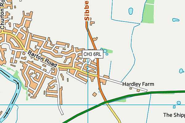 CH3 6RL map - OS VectorMap District (Ordnance Survey)