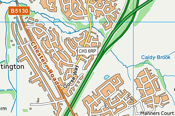 CH3 6RP map - OS VectorMap District (Ordnance Survey)