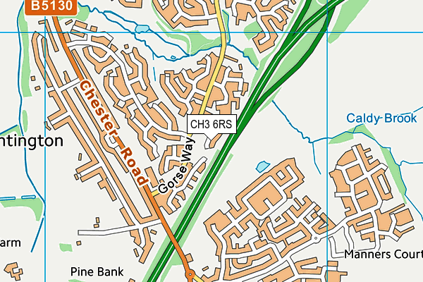 CH3 6RS map - OS VectorMap District (Ordnance Survey)