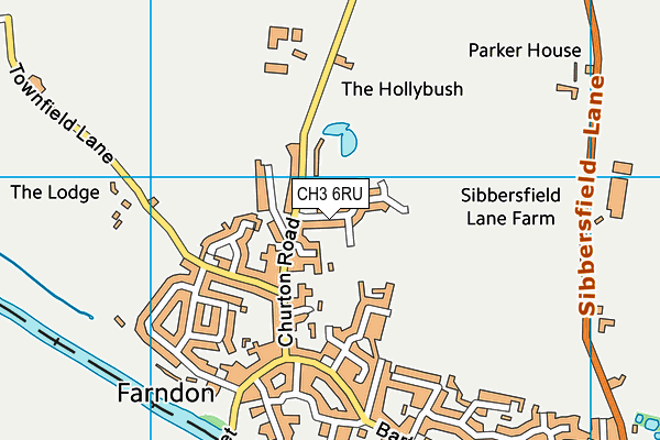 CH3 6RU map - OS VectorMap District (Ordnance Survey)