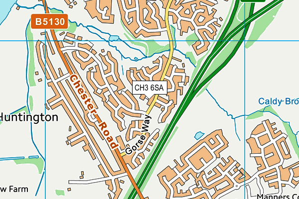 CH3 6SA map - OS VectorMap District (Ordnance Survey)