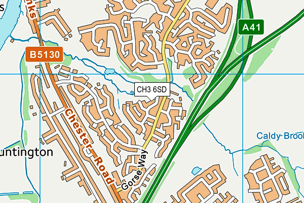 CH3 6SD map - OS VectorMap District (Ordnance Survey)