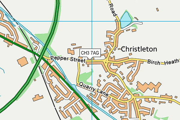 CH3 7AG map - OS VectorMap District (Ordnance Survey)