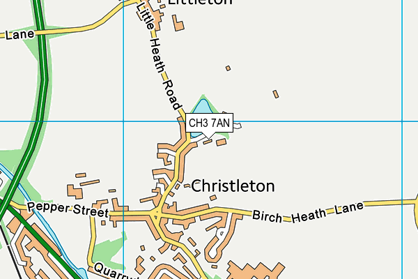 CH3 7AN map - OS VectorMap District (Ordnance Survey)