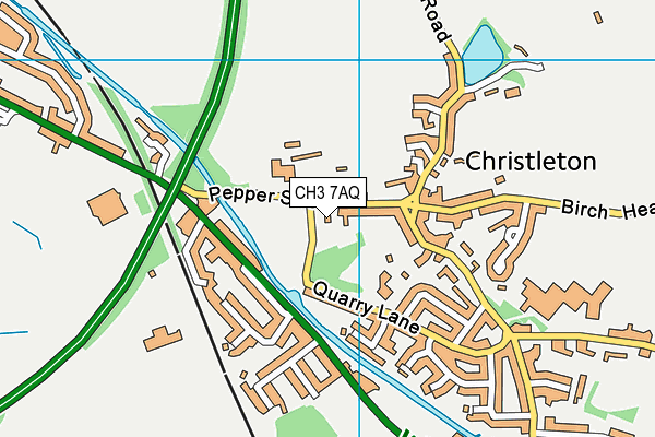 CH3 7AQ map - OS VectorMap District (Ordnance Survey)