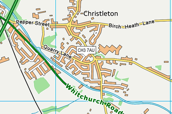 CH3 7AU map - OS VectorMap District (Ordnance Survey)