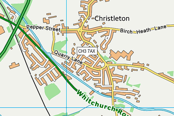 CH3 7AX map - OS VectorMap District (Ordnance Survey)