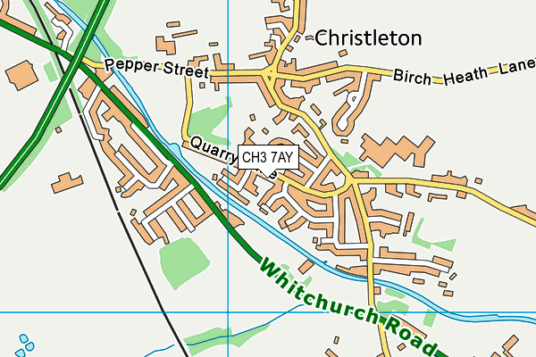 Christleton Primary School map (CH3 7AY) - OS VectorMap District (Ordnance Survey)