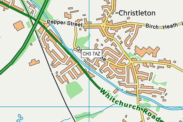 CH3 7AZ map - OS VectorMap District (Ordnance Survey)