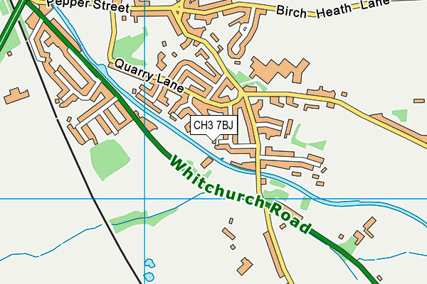 CH3 7BJ map - OS VectorMap District (Ordnance Survey)