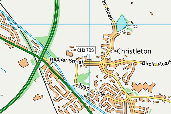 CH3 7BS map - OS VectorMap District (Ordnance Survey)