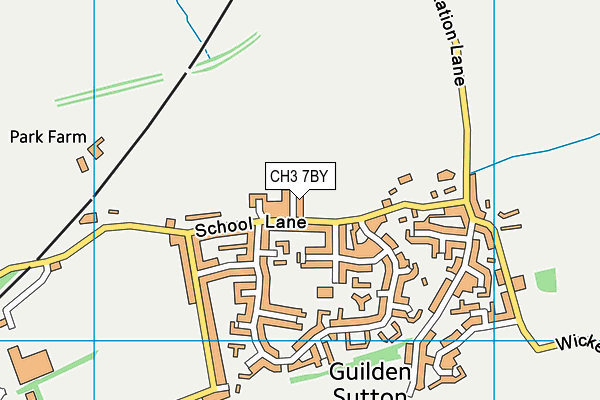 CH3 7BY map - OS VectorMap District (Ordnance Survey)