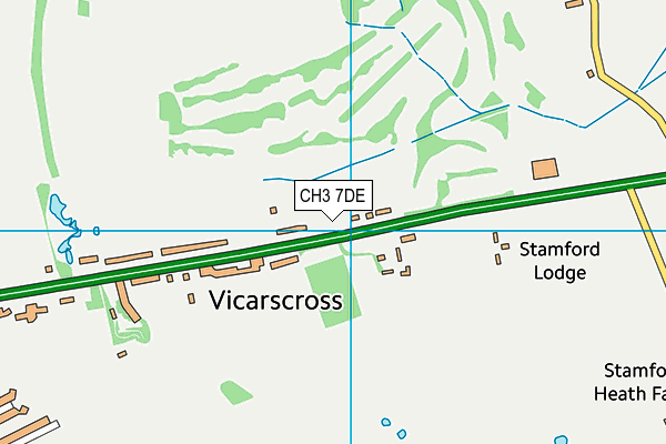 CH3 7DE map - OS VectorMap District (Ordnance Survey)