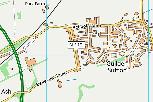 CH3 7EJ map - OS VectorMap District (Ordnance Survey)