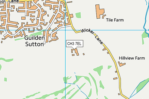 CH3 7EL map - OS VectorMap District (Ordnance Survey)