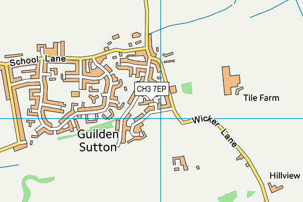 CH3 7EP map - OS VectorMap District (Ordnance Survey)