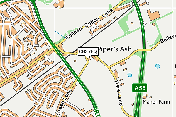 CH3 7EQ map - OS VectorMap District (Ordnance Survey)